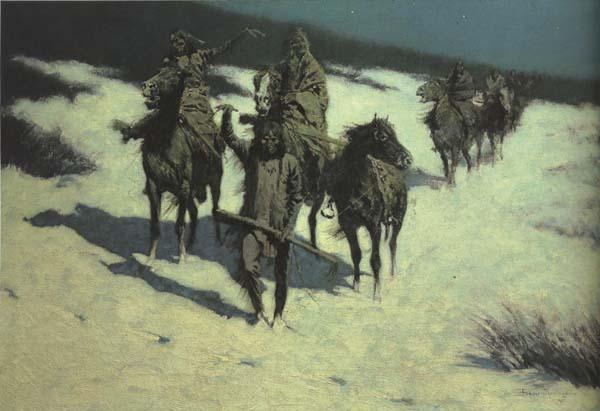 Frederic Remington Trail of the Shod Horse (mk43) oil painting picture